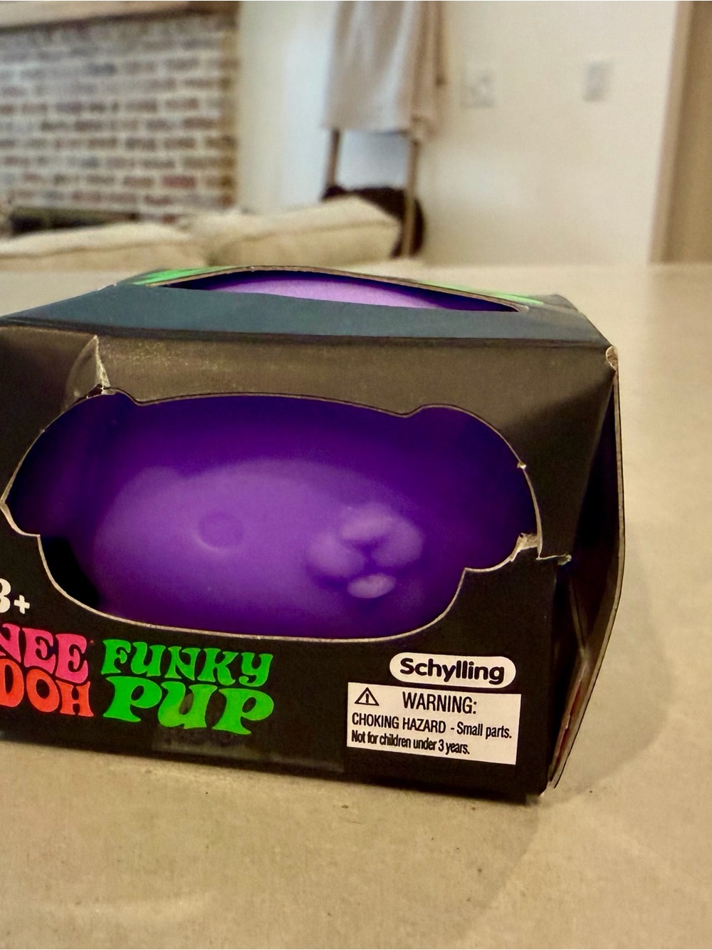 Schylling Funky Pup Squee Dooh Purple Toy